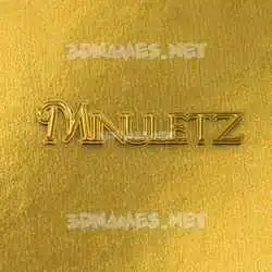 minuletz in All Gold style - 3D name wallpaper