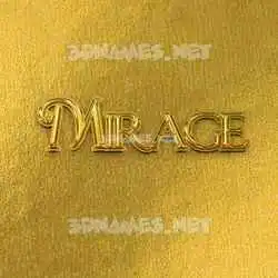 mirage in All Gold style - 3D name wallpaper