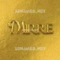 mirre in All Gold style - 3D name wallpaper