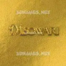 misowari in All Gold style - 3D name wallpaper