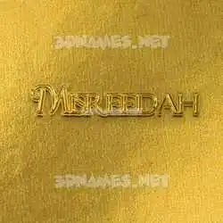 misreedah in All Gold style - 3D name wallpaper