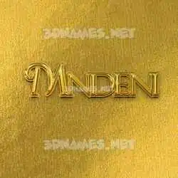 mndeni in All Gold style - 3D name wallpaper