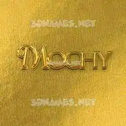 mochy in All Gold style - 3D name wallpaper