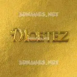 moetez in All Gold style - 3D name wallpaper