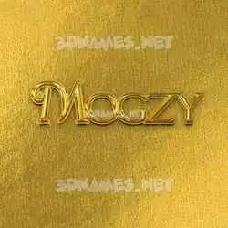 mogzy in All Gold style - 3D name wallpaper