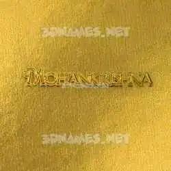 mohankrishna in All Gold style - 3D name wallpaper