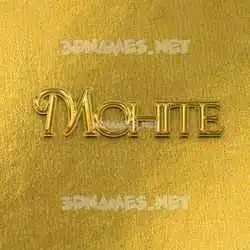 mohite in All Gold style - 3D name wallpaper