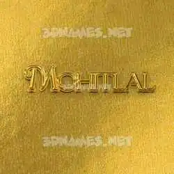 mohitlal in All Gold style - 3D name wallpaper