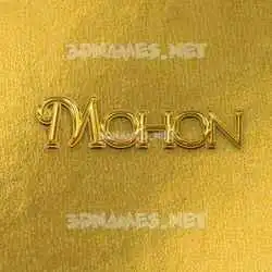 mohon in All Gold style - 3D name wallpaper