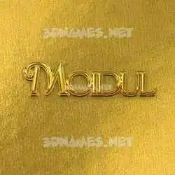moidul in All Gold style - 3D name wallpaper