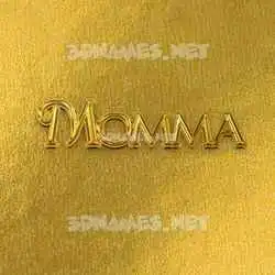 momma in All Gold style - 3D name wallpaper