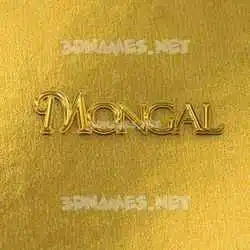 mongal in All Gold style - 3D name wallpaper