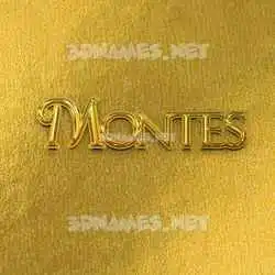 montes in All Gold style - 3D name wallpaper
