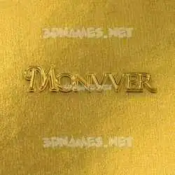 monvver in All Gold style - 3D name wallpaper