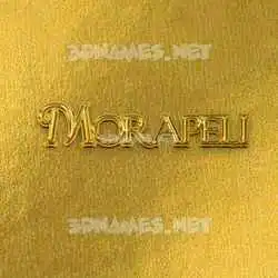 morapeli in All Gold style - 3D name wallpaper