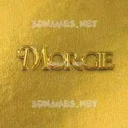 morgie in All Gold style - 3D name wallpaper