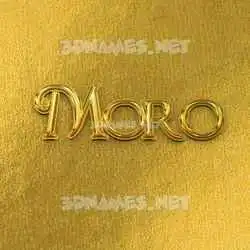 moro in All Gold style - 3D name wallpaper