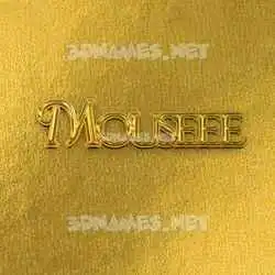 mouseee in All Gold style - 3D name wallpaper