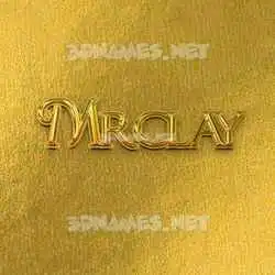 mrclay in All Gold style - 3D name wallpaper