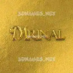 mrinal in All Gold style - 3D name wallpaper