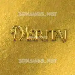 msritaj in All Gold style - 3D name wallpaper