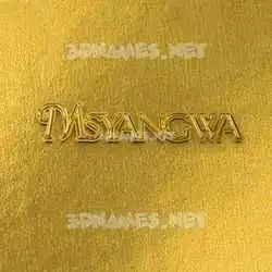 msyangwa in All Gold style - 3D name wallpaper