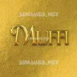 muffi in All Gold style - 3D name wallpaper
