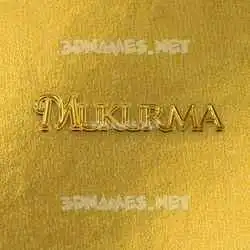 mukurma in All Gold style - 3D name wallpaper