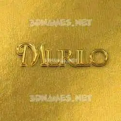 murilo in All Gold style - 3D name wallpaper