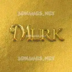 murk in All Gold style - 3D name wallpaper