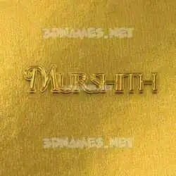 murshith in All Gold style - 3D name wallpaper