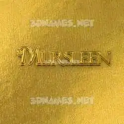 mursleen in All Gold style - 3D name wallpaper