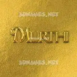 murthi in All Gold style - 3D name wallpaper