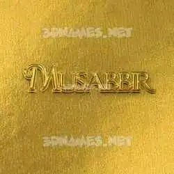 musabbir in All Gold style - 3D name wallpaper