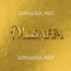 musaffa in All Gold style - 3D name wallpaper