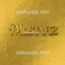 mustafiz in All Gold style - 3D name wallpaper