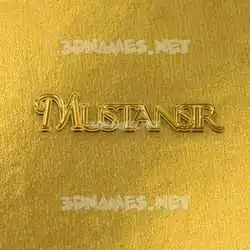mustansir in All Gold style - 3D name wallpaper