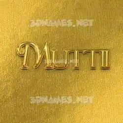 muttii in All Gold style - 3D name wallpaper
