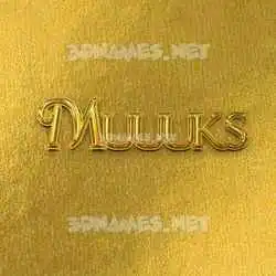 muuuks in All Gold style - 3D name wallpaper