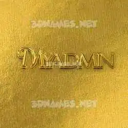 myadmin in All Gold style - 3D name wallpaper