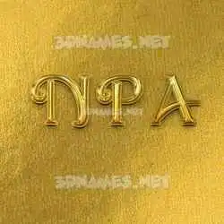n p a in All Gold style - 3D name wallpaper