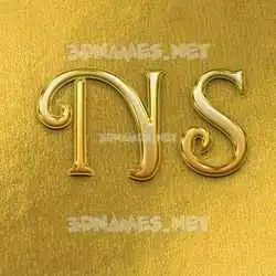 n s in All Gold style - 3D name wallpaper