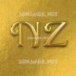 n z in All Gold style - 3D name wallpaper