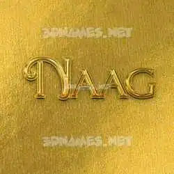 naag in All Gold style - 3D name wallpaper