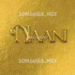 naani in All Gold style - 3D name wallpaper