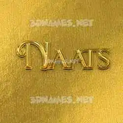 naats in All Gold style - 3D name wallpaper