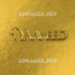 naaveed in All Gold style - 3D name wallpaper
