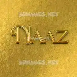 naaz in All Gold style - 3D name wallpaper