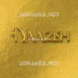 naazish in All Gold style - 3D name wallpaper