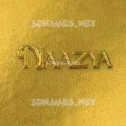 naazya in All Gold style - 3D name wallpaper